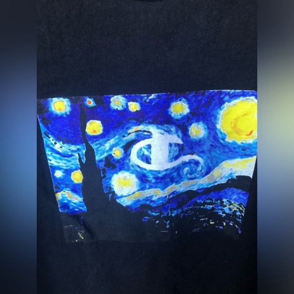 ✨2 for $25✨ Champion Vincent Van Gogh Starry Night Long Sleeve Shirt - Picture 2 of 4